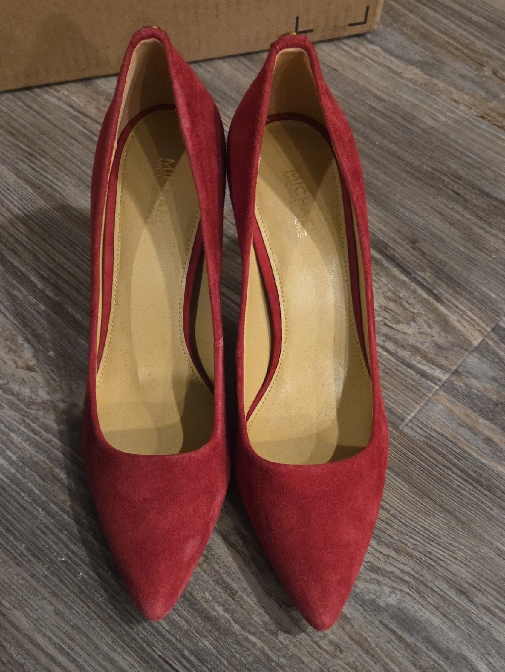 Michael Kors Red Suede Pointed Toe Pumps